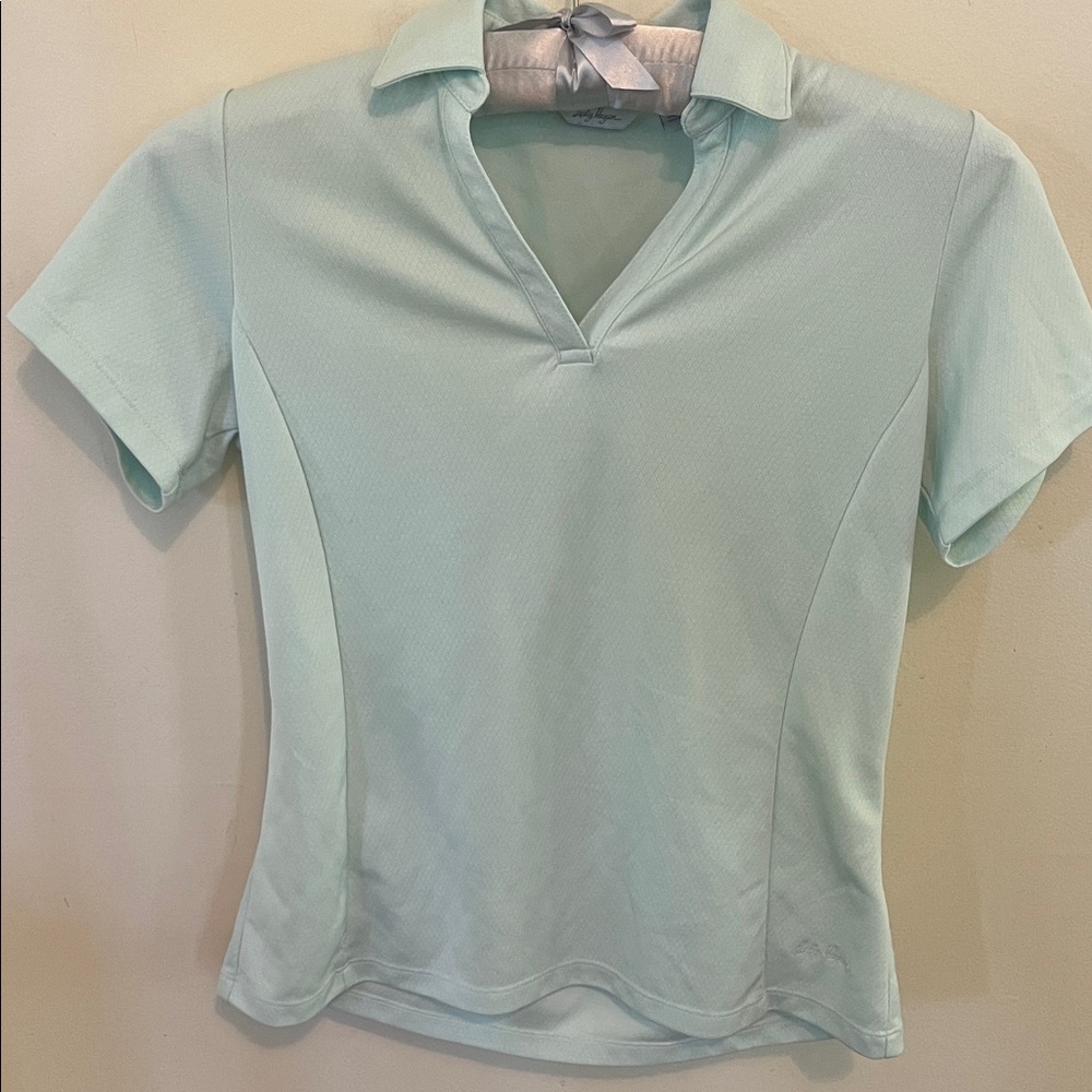 Lady Hagen Light Green Short Sleeve Polo